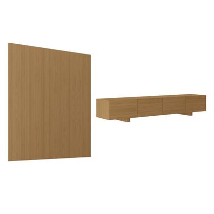 Imagem de Rack com Painel para Tv até 75 Polegadas Liso 200x250cm Aruá Cabecasa Madeiraoriginals