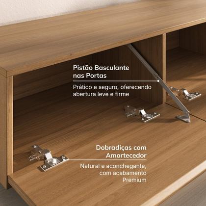 Imagem de Rack com Painel para Tv até 75 Polegadas Liso 200x250cm Aruá Cabecasa Madeiraoriginals