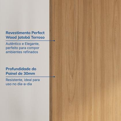 Imagem de Rack com Painel para Tv até 75 Polegadas Liso 200x250cm Aruá Cabecasa Madeiraoriginals