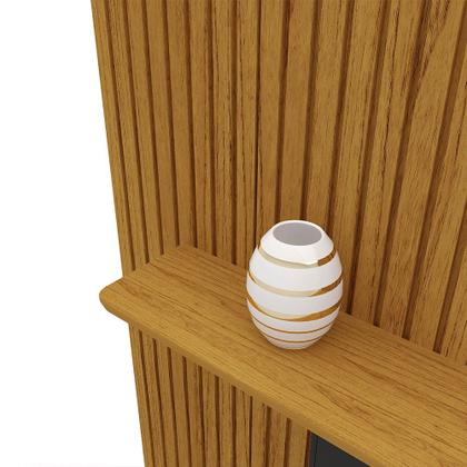 Imagem de Rack com Painel para TV até 75 Polegadas Ripado Led com Rodízios 184cm Nobre 100% MDF