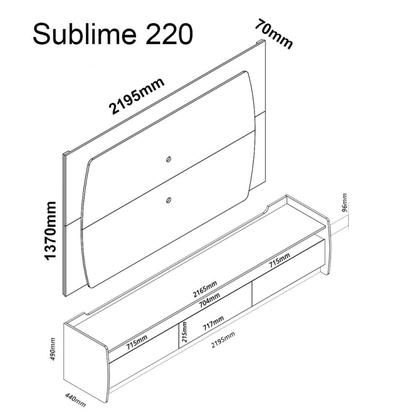 Imagem de Rack com Painel para TV até 90 Polegadas com LED Sublime 220 100% MDF