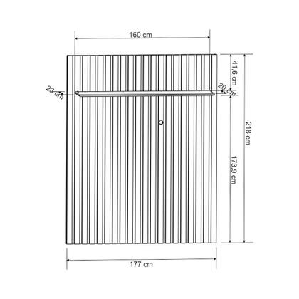 Rack com Painel Ripado até 70 Polegadas Sintra com LED 2 GV Cedro e Off White Alt 218 Larg 177 cm - Modern Imagem de Rack com Painel Ripado até 70 Polegadas Sintra com LED 2 GV Cedro e Off White Alt 218 Larg 177 cm