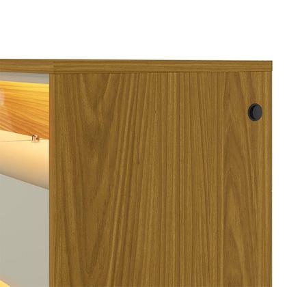 Rack com Painel Ripado até 70 Polegadas Sintra com LED 2 GV Cedro e Off White Alt 218 Larg 177 cm - Modern Imagem de Rack com Painel Ripado até 70 Polegadas Sintra com LED 2 GV Cedro e Off White Alt 218 Larg 177 cm