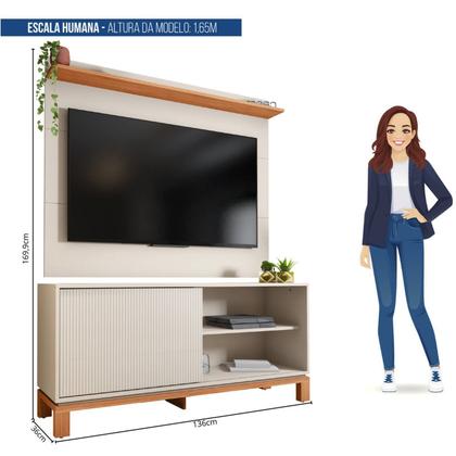 Imagem de Rack com Painel Ripado para Tv 55 Polegadas Mondrian