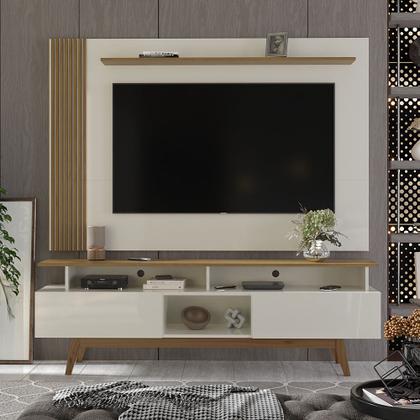 Imagem de Rack com Painel Ripado para TV até 70 Polegadas 2 Gavetas Grécia 180cm