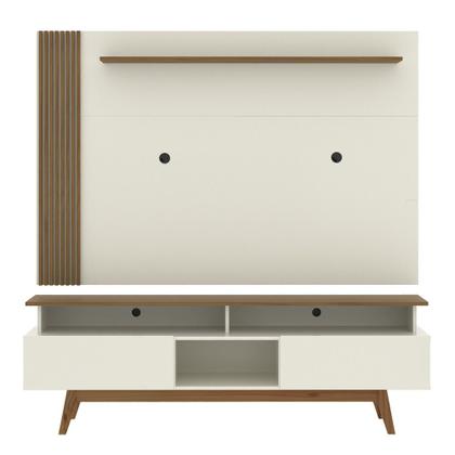 Imagem de Rack com Painel Ripado para TV até 70 Polegadas 2 Gavetas Grécia 180cm