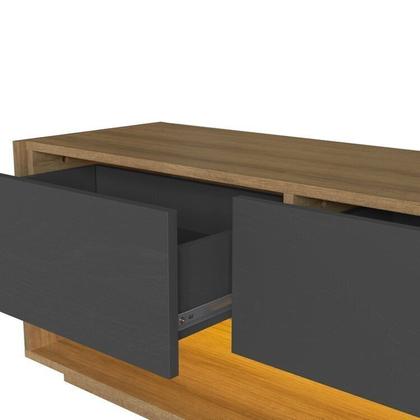 Imagem de Rack com Painel Ripado para Tv até 75 Polegadas Liverpool Ra8001 com Led e Impressão Ripada 3d