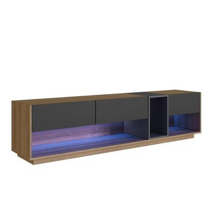 Imagem de Rack com Painel Ripado para Tv até 75 Polegadas Liverpool Ra8001 com Led e Impressão Ripada 3d