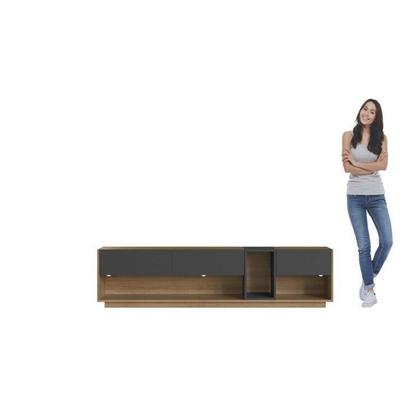 Imagem de Rack com Painel Ripado para Tv até 75 Polegadas Liverpool Ra8001 com Led e Impressão Ripada 3d