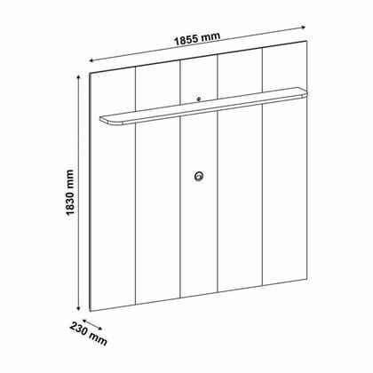 Imagem de Rack com Painel Ripado para Tv até 75 Polegadas Liverpool Ra8001 com Led e Impressão Ripada 3d