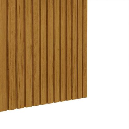 Rack com Painel Ripado para TV até 90 Polegadas LED 3 Gavetas com Rodízios 230cm Gelius Naturale 100% MDF - Gelius Móveis Imagem de Rack com Painel Ripado para TV até 90 Polegadas LED 3 Gavetas com Rodízios 230cm Gelius Naturale 100% MDF
