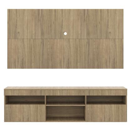 Imagem de Rack com Painel TV 65" Londres Multimóveis Suspenso e 2 portas Rustic