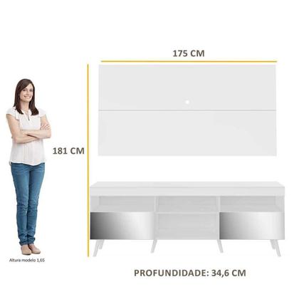 Imagem de Rack com Painel TV 65" Retrô com Espelho Flórida Multimóveis V3138
