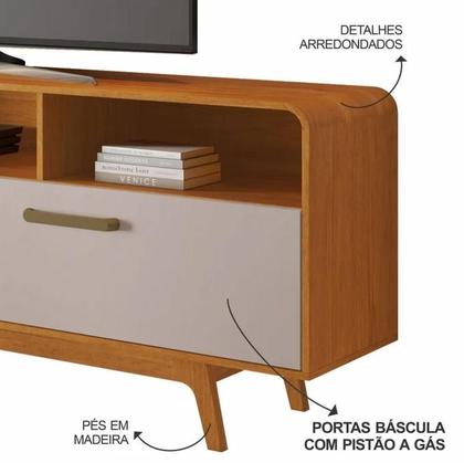 Imagem de Rack Com Painel Tv 70" Cristal JCM Movelaria - Cinamomo/Off