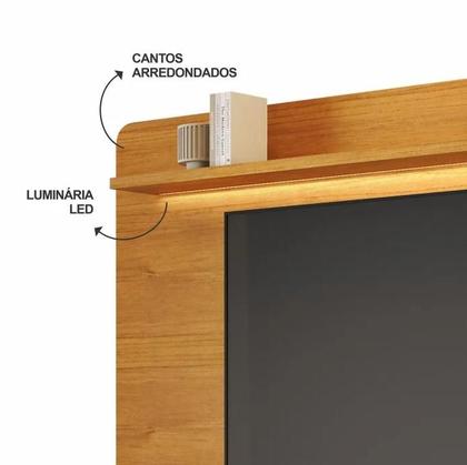 Imagem de Rack Com Painel Tv 70" Cristal JCM Movelaria - Cinamomo/Off