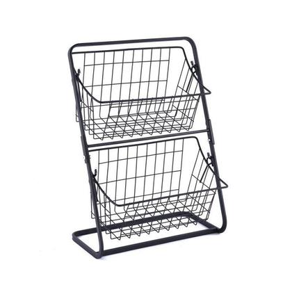 Imagem de Rack de armazenamento Iron Art Double Layer para organizador de cozinha