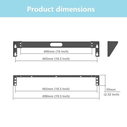 Imagem de Rack de montagem em parede QiaoYouBang 1U vertical para equipamentos de 19"