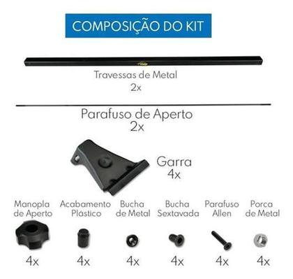 Imagem de Rack De Teto Corsa Hatch Preto 45kg - VHIP