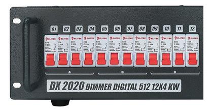 Rack Dimmer 12 Canais Modulo Disjuntor Display Digital Dmx - MPL