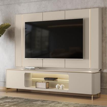 Imagem de Rack e Painel com Led Santorini TV 75 polegadas