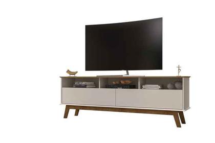 Imagem de Rack Elegante Madeira Branco Off-White TV 65 Polegadas