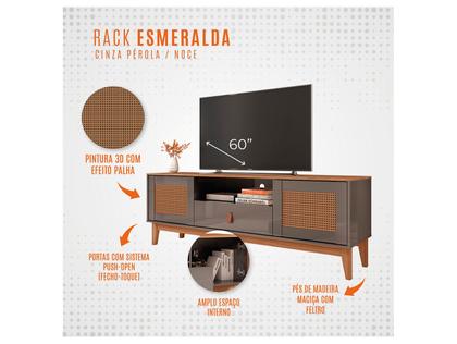 Imagem de Rack Esmeralda Cinza Pérola e Noce 160 cm