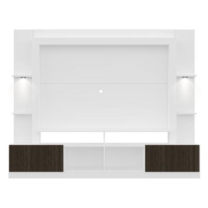 Imagem de Rack Estante c/ Suporte TV 65" e Leds Berlim Multimóveis Branco/Tenerife