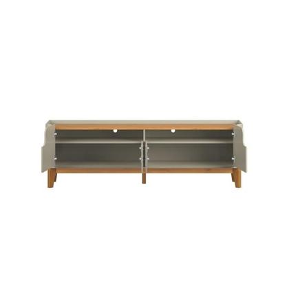 Imagem de Rack FL Estilo Retrô 1.80m Para TV Até 75'' Cor Off White / Cinamomo