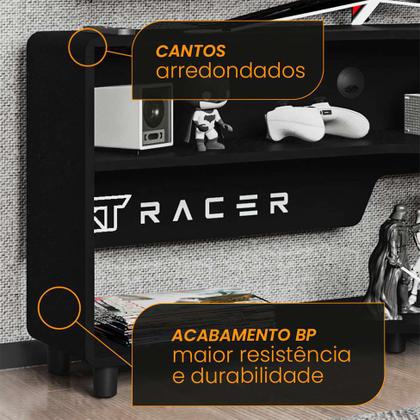 Rack Gamer XT Racer Max Air Preto e Branco 120 cm - Politorno Imagem de Rack Gamer XT Racer Max Air Preto e Branco 120 cm