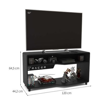 Rack Gamer XT Racer Max Air Preto e Branco 120 cm - Politorno Imagem de Rack Gamer XT Racer Max Air Preto e Branco 120 cm