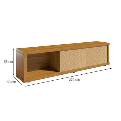 Rack Gold Imbuia 220 cm - Mobly Imagem de Rack Gold Imbuia 220 cm