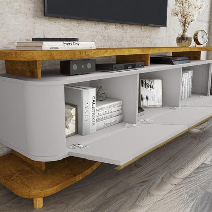 Imagem de Rack Guarapari TV 75 Polegadas com Pés de Madeira Maciça