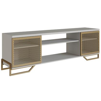 Ponto Rack Rack Industrial com 2 Portas e Estrutura de Metal Arenas/Dourado ...
