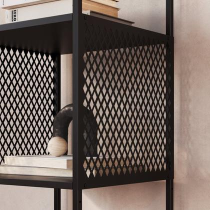 Imagem de Rack Industrial para TV até 60 Polegadas 5 Nichos com Estante Telada Preto
