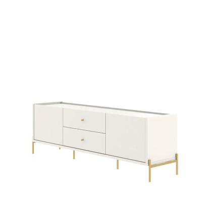 Imagem de Rack Jasper 185 cm - Off White Fosco c/ Dourado