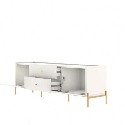 Imagem de Rack Jasper 185 cm - Off White Fosco c/ Dourado