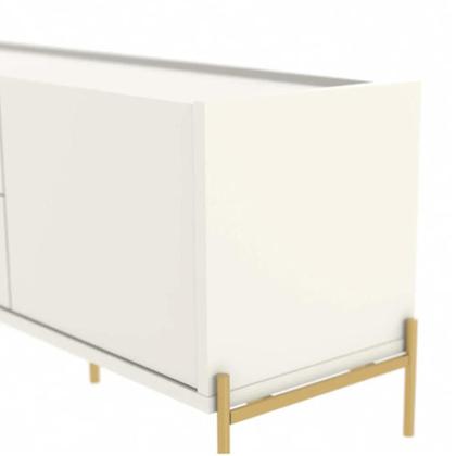 Imagem de Rack Jasper 185 cm - Off White Fosco c/ Dourado