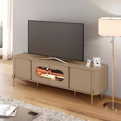 Imagem de Rack Juquehy TV 75 Polegadas com 4 Portas e Pés Em Aço