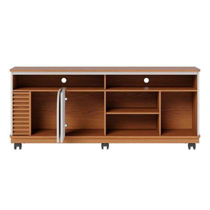Rack Jurerê 2 PT Freijó e Off White 150 cm - Modern Imagem de Rack Jurerê 2 PT Freijó e Off White 150 cm