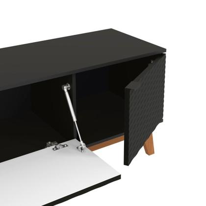 Imagem de Rack Kappesberg 3 Portas 3D Preto Fosco 180cm