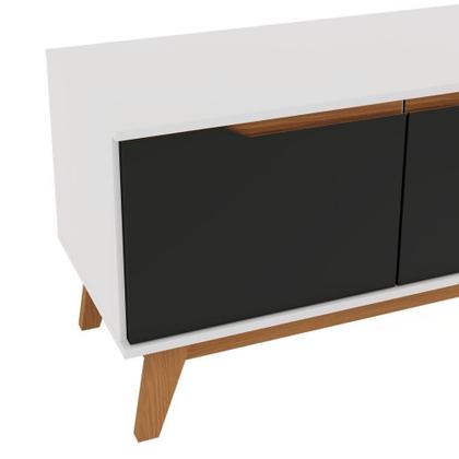 Imagem de Rack Kappesberg 3 Portas Branco/preto Fosco 136 Cm