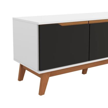 Imagem de Rack Kappesberg 3 Portas Branco/Preto Fosco 180cm