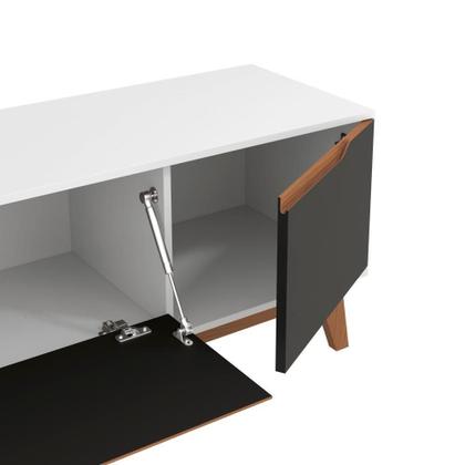 Imagem de Rack Kappesberg 3 Portas Branco/Preto Fosco 180cm