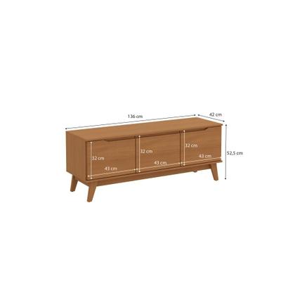 Imagem de Rack Kappesberg 3 Portas Canela 136cm