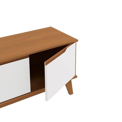 Imagem de Rack Kappesberg 3 Portas Canela/Branco 136cm