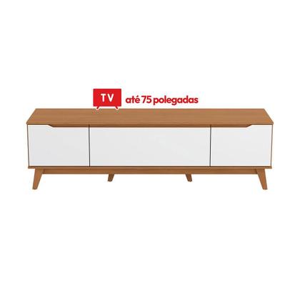 Imagem de Rack Kappesberg 3 Portas Canela/Branco 180cm