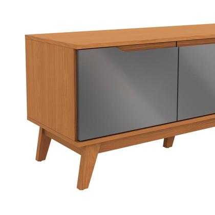 Imagem de Rack Kappesberg 3 Portas Canela/Chumbo 180cm