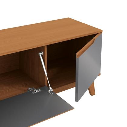 Imagem de Rack Kappesberg 3 Portas Canela/Chumbo 180cm