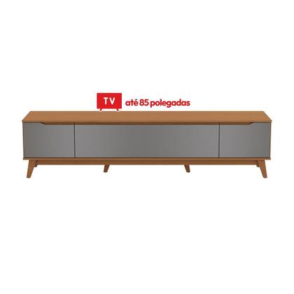 Imagem de Rack Kappesberg 3 Portas Canela/Chumbo 218cm