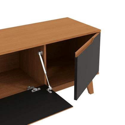 Imagem de Rack Kappesberg 3 Portas Canela/Preto Fosco 180cm